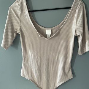 H&M tan bodysuit